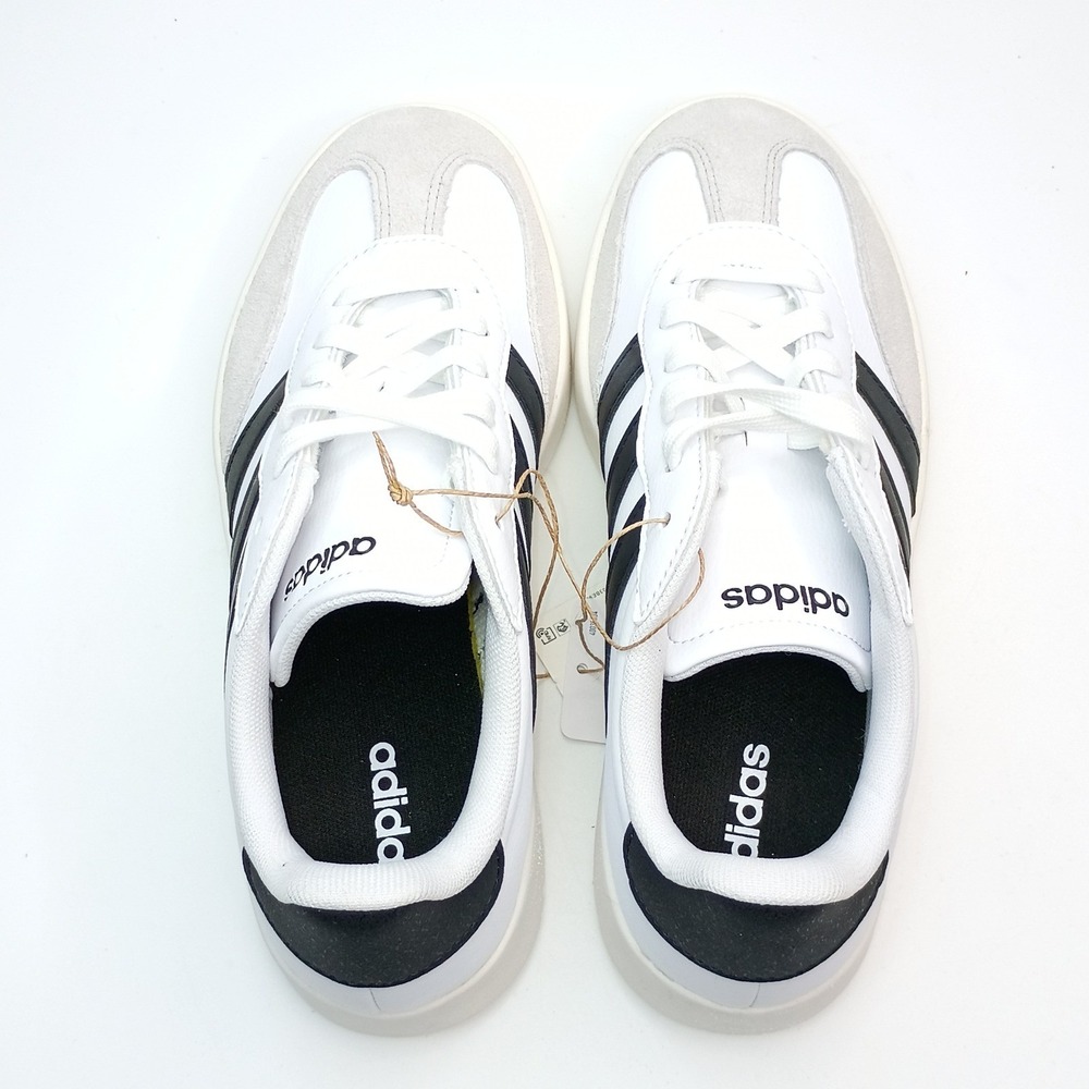 Adidas Barreda Sneakers Women Size 6.5 White Black Leather IH1229 - Picture 5 of 7
